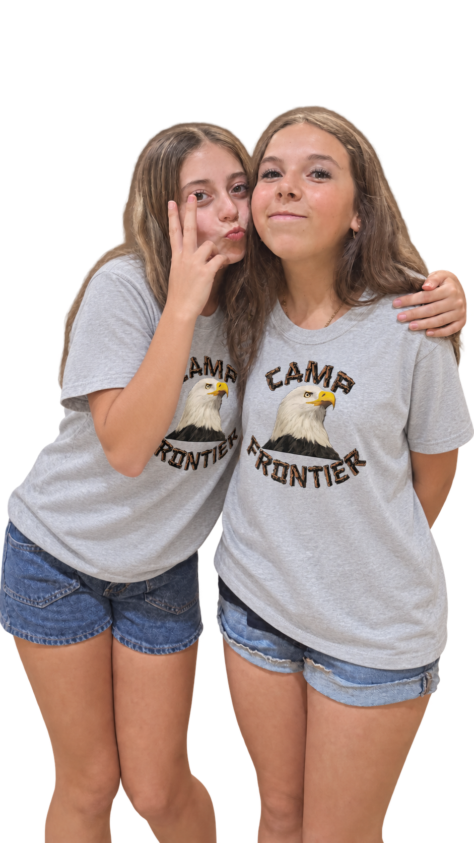 Two Camp Frontier friends posing together